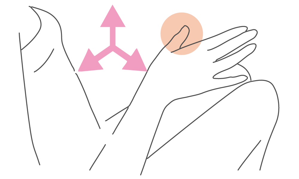 内側のマッサージのイラスト